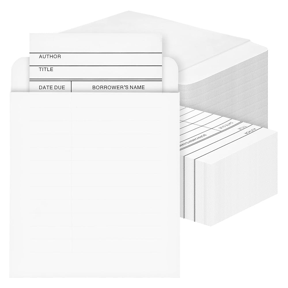 Amazon.co.jp: ライブラリカードとブックポケット100枚セット